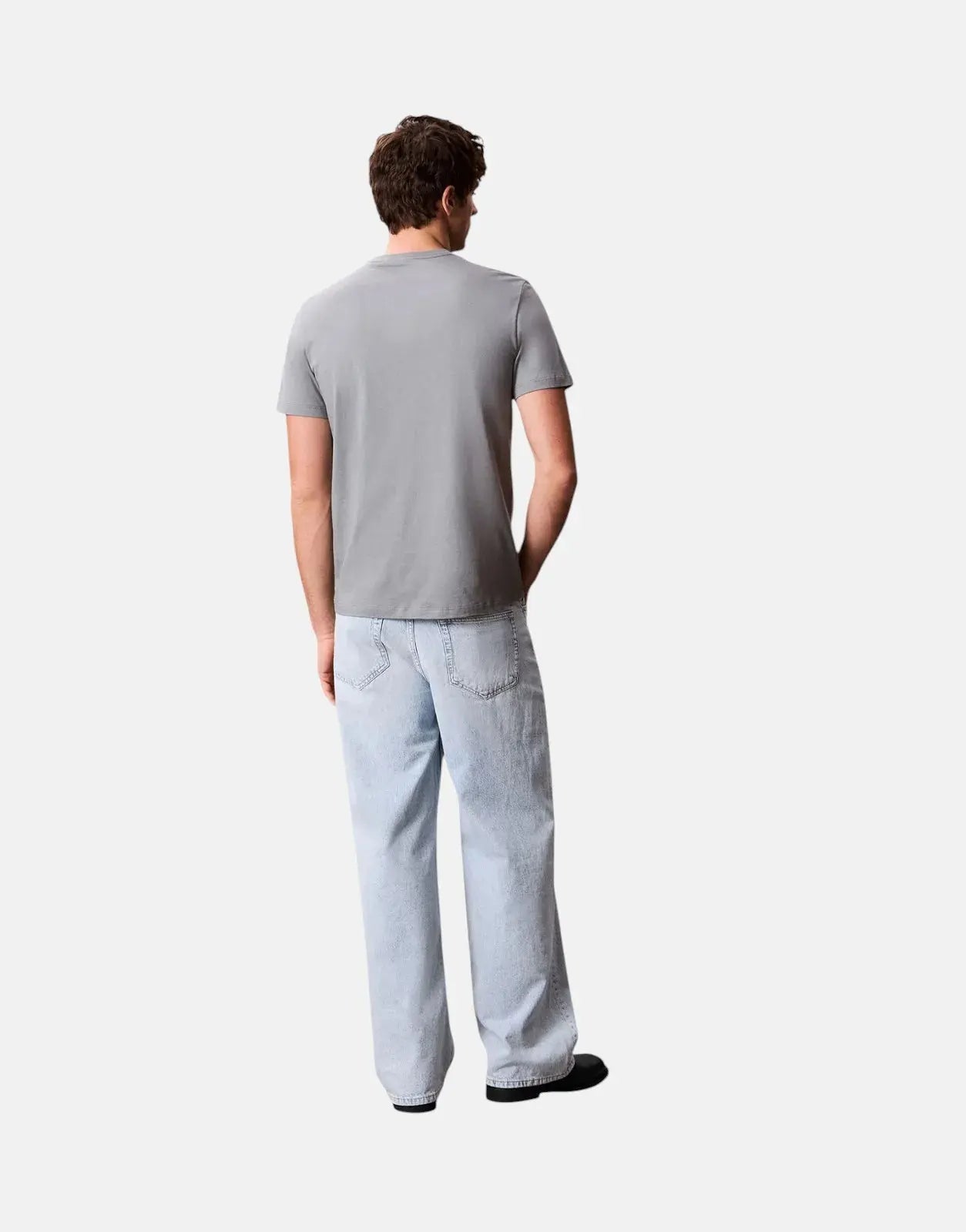 Calvin Klein Word Stack Graphic Grey T-Shirt - Subwear