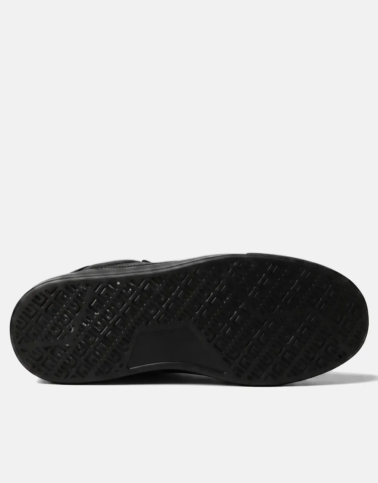 Covali Moda Black Sneakers, showing the textured rubber bottom sole of the left shoe against a clean background.