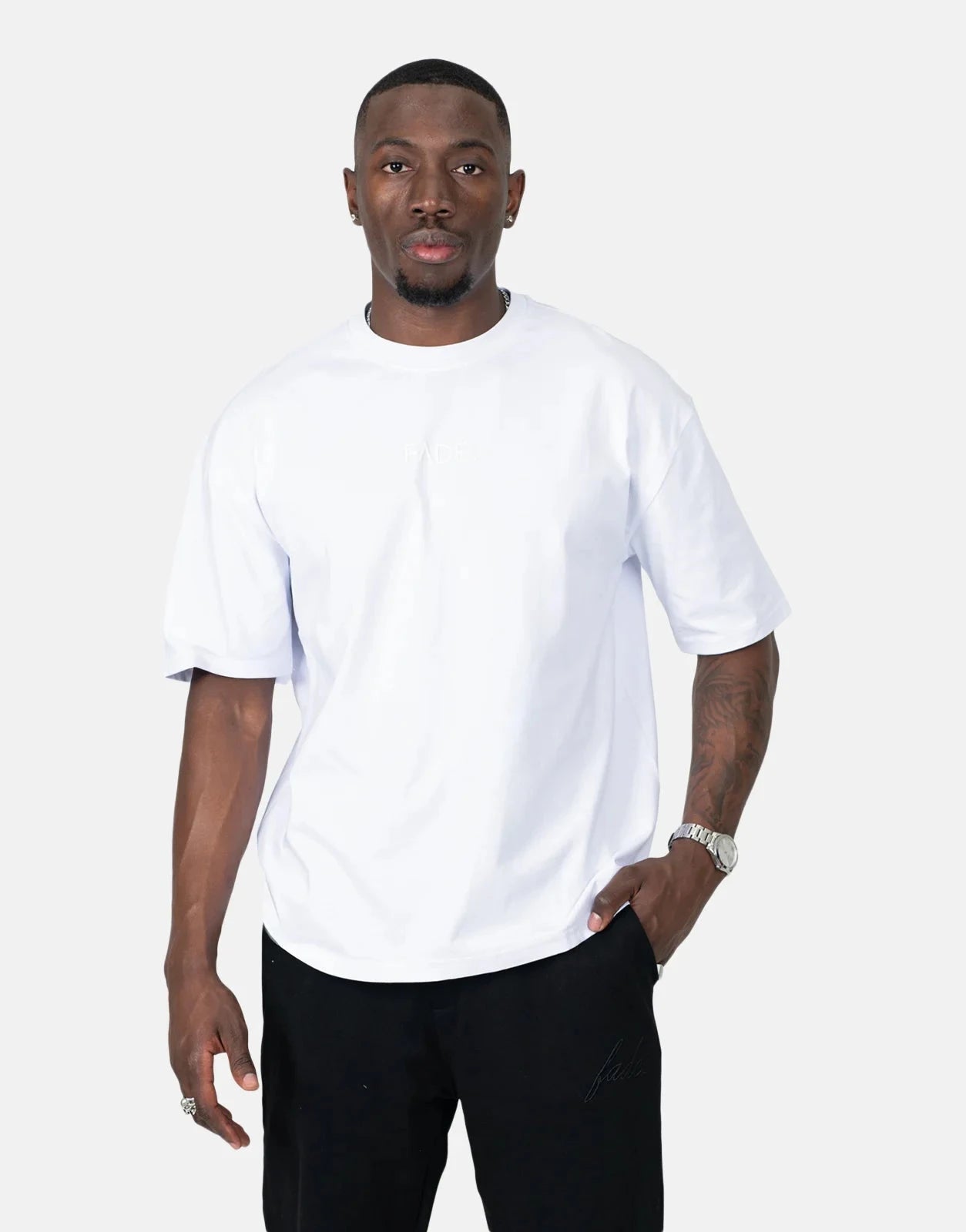 Fade Essential Relaxed Fit White T-Shirt - Subwear