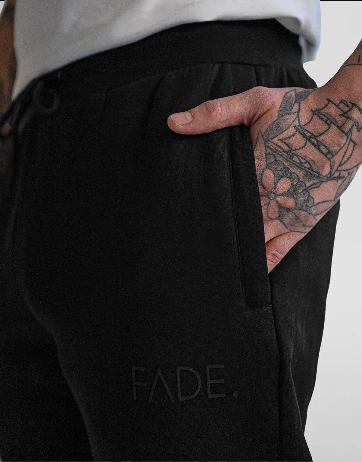 Men's Black Essential Sweatpants Joggers FJ015 | Fade