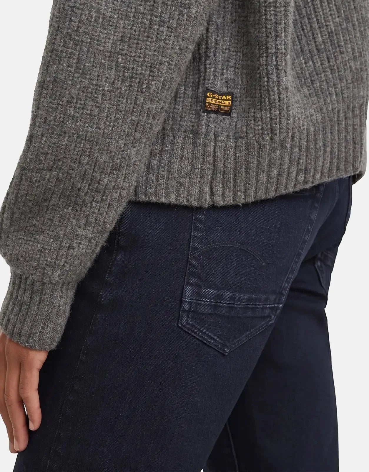 G-Star RAW Cable Cropped Cardi Granite knitwear - Subwear