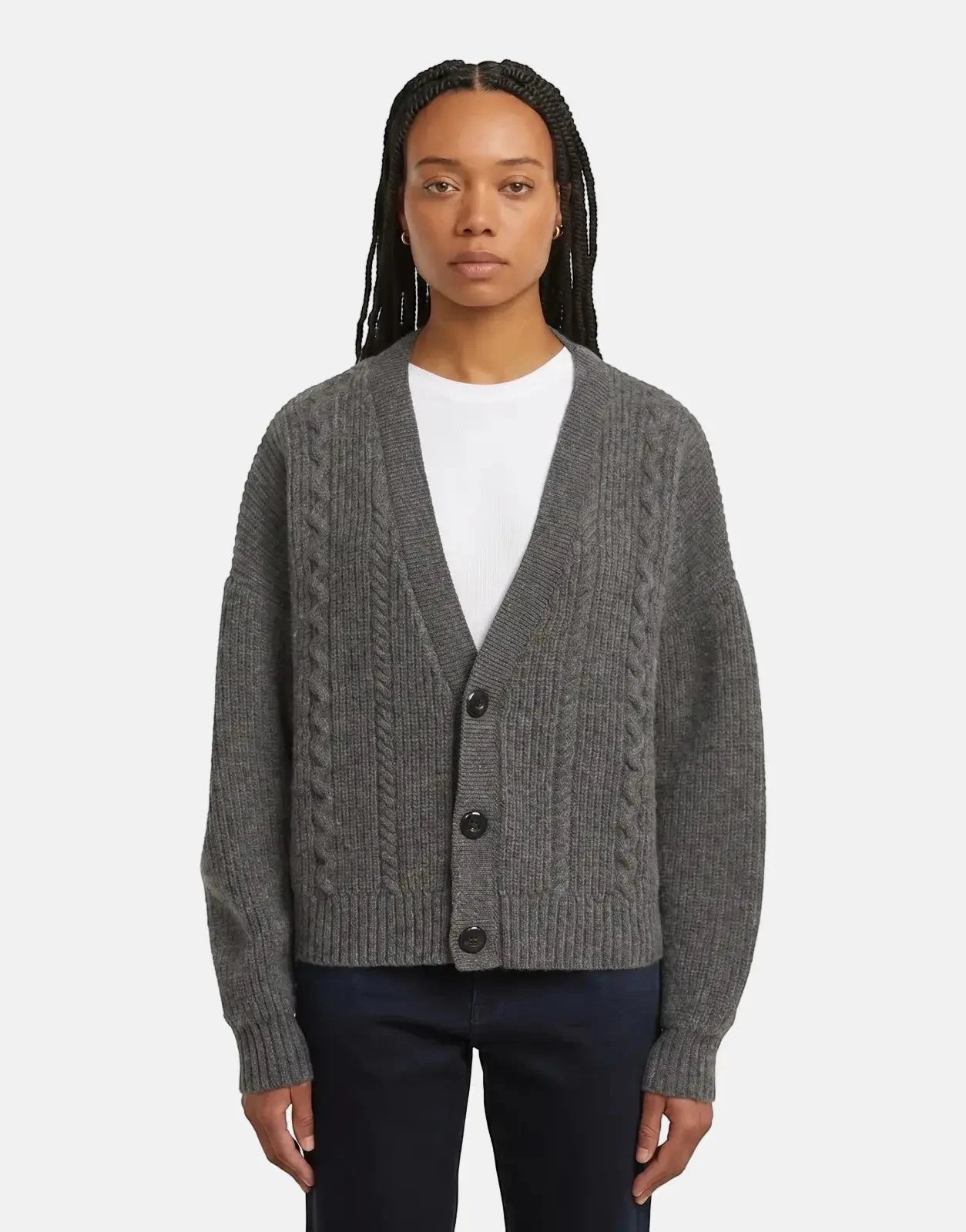 G-Star RAW Cable Cropped Cardi Granite knitwear - Subwear