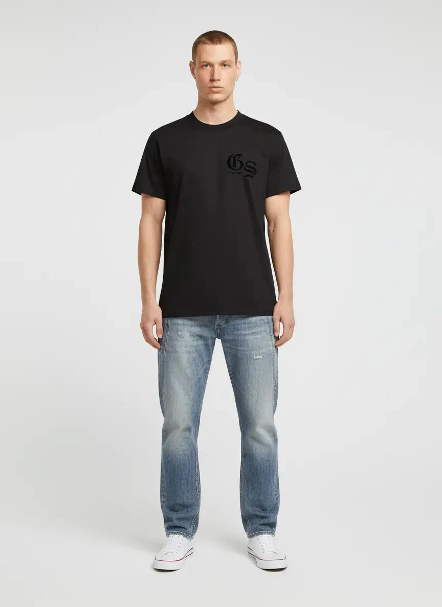 G-Star RAW Flock Back Graphic Black Loose T-Shirt - Subwear