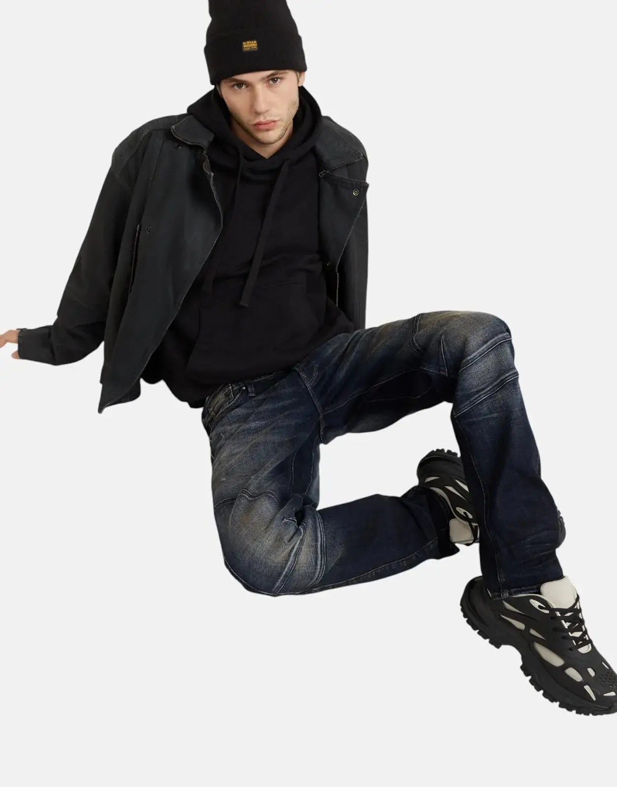 Men's G-Star RAW Moto Cross 3D Slim Denim Jeans - Blue