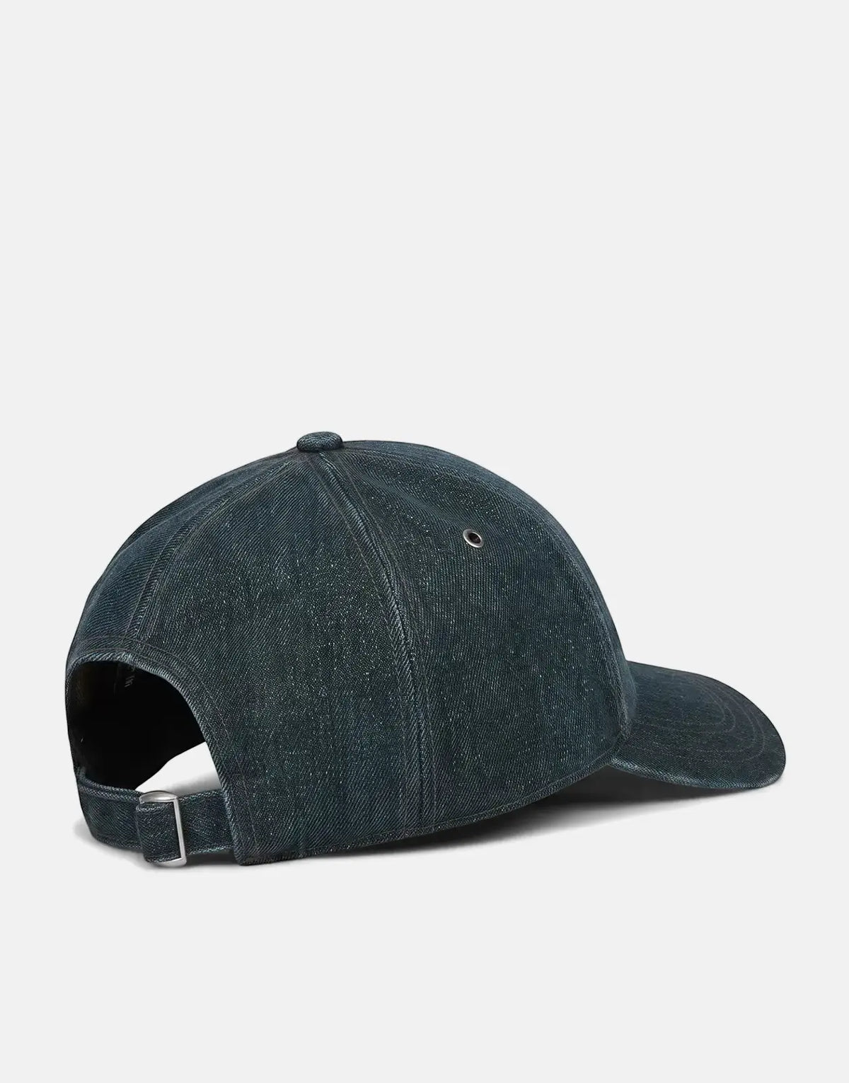 G-Star RAW Originals Baseball Cap in antique crossover dark denim, shown from the back with a metal buckle.