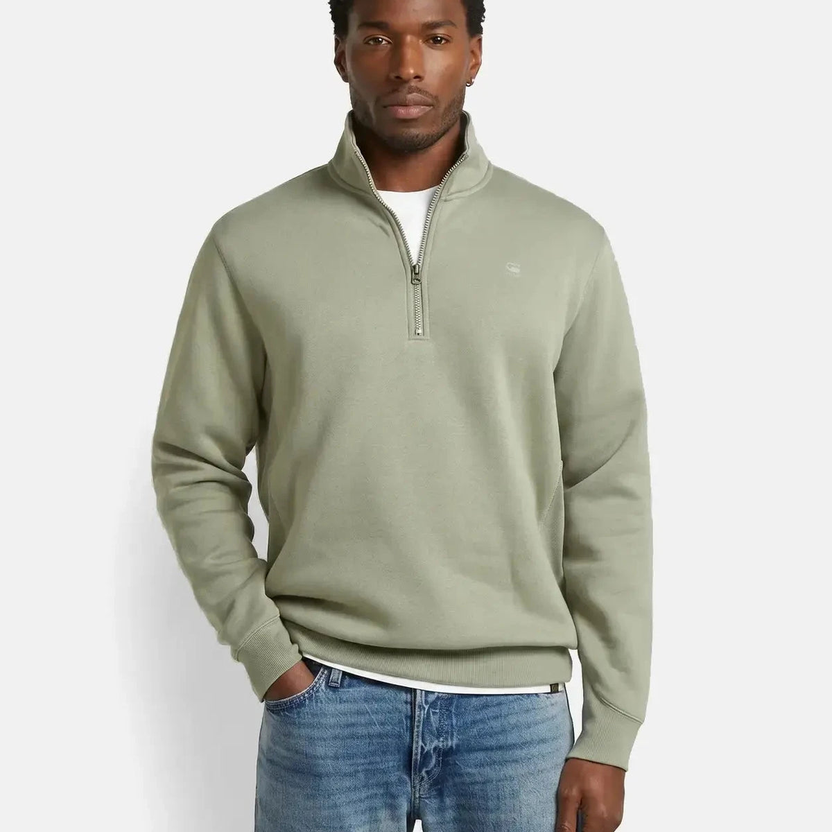 Men's Half Zip Sweatshirt - G-Star RAW - Green