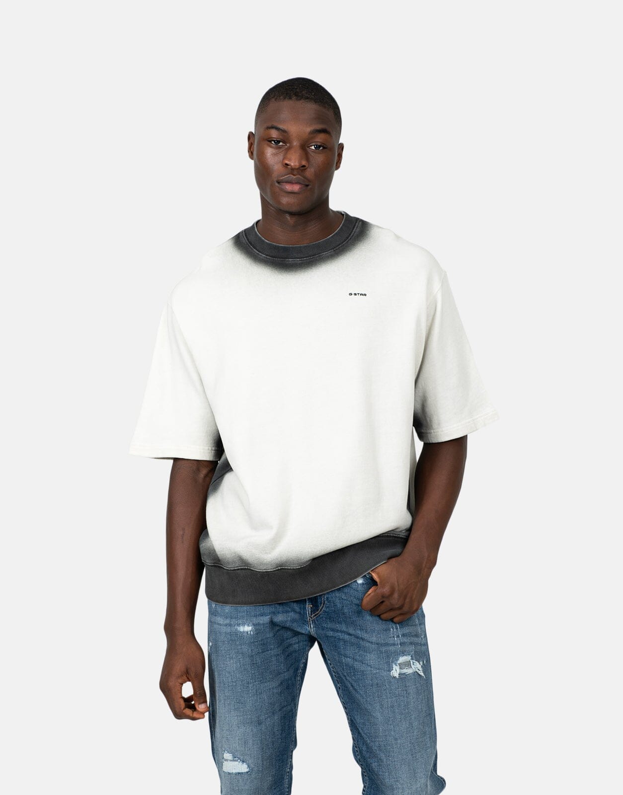 G-Star RAW Sprayed Relaxed Milk Black Sweatshirt - Subwear