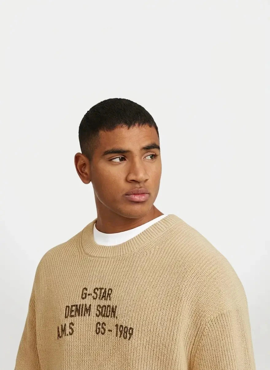 G-Star RAW Stencil Loose Knit Sweatshirt - Subwear