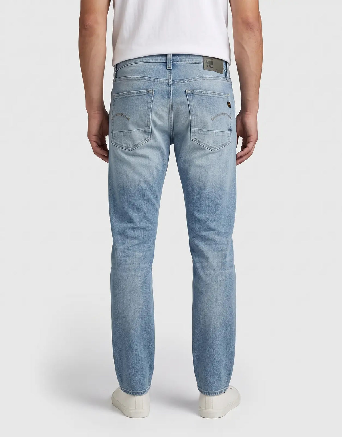 G-Star RAW Streem Slim Tapered Jeans in Air Force Blue with classic denim finish and back pockets.