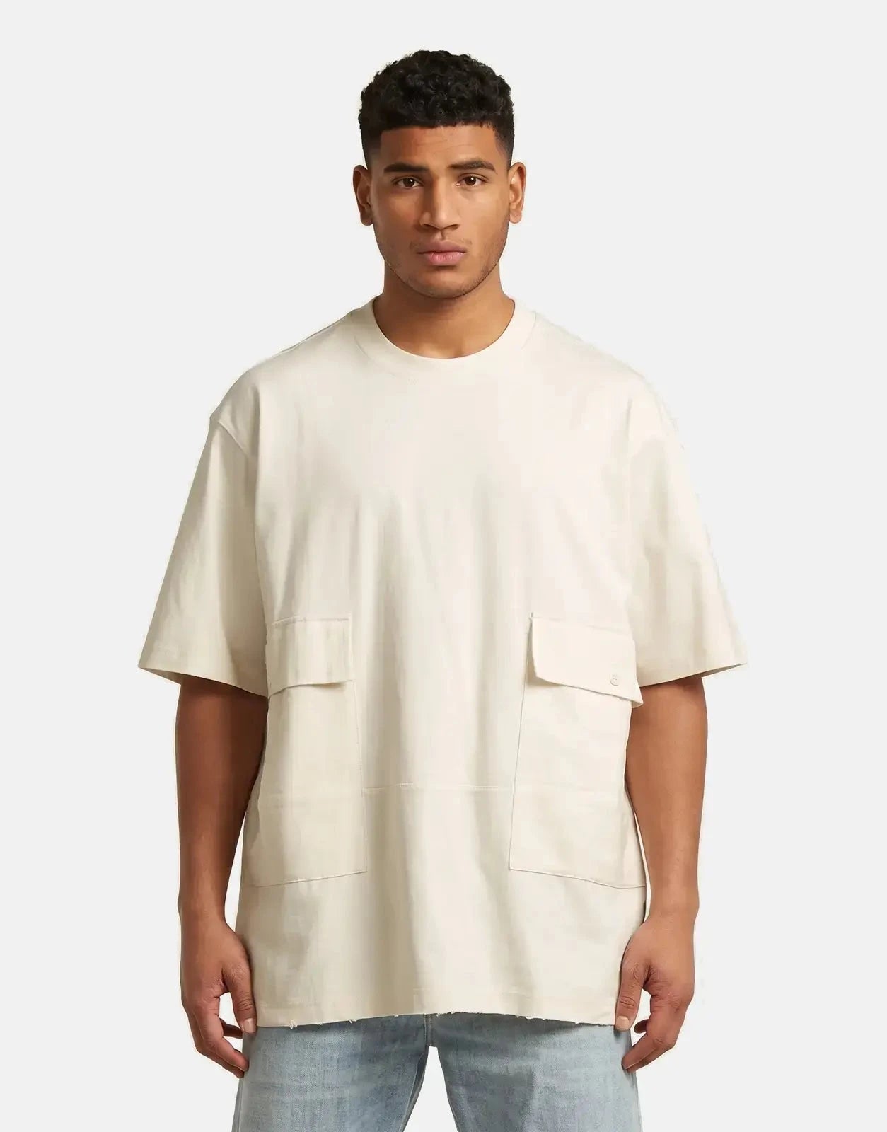 G-Star RAW Utility Fabric Mix Loose Milk T-Shirt - Subwear