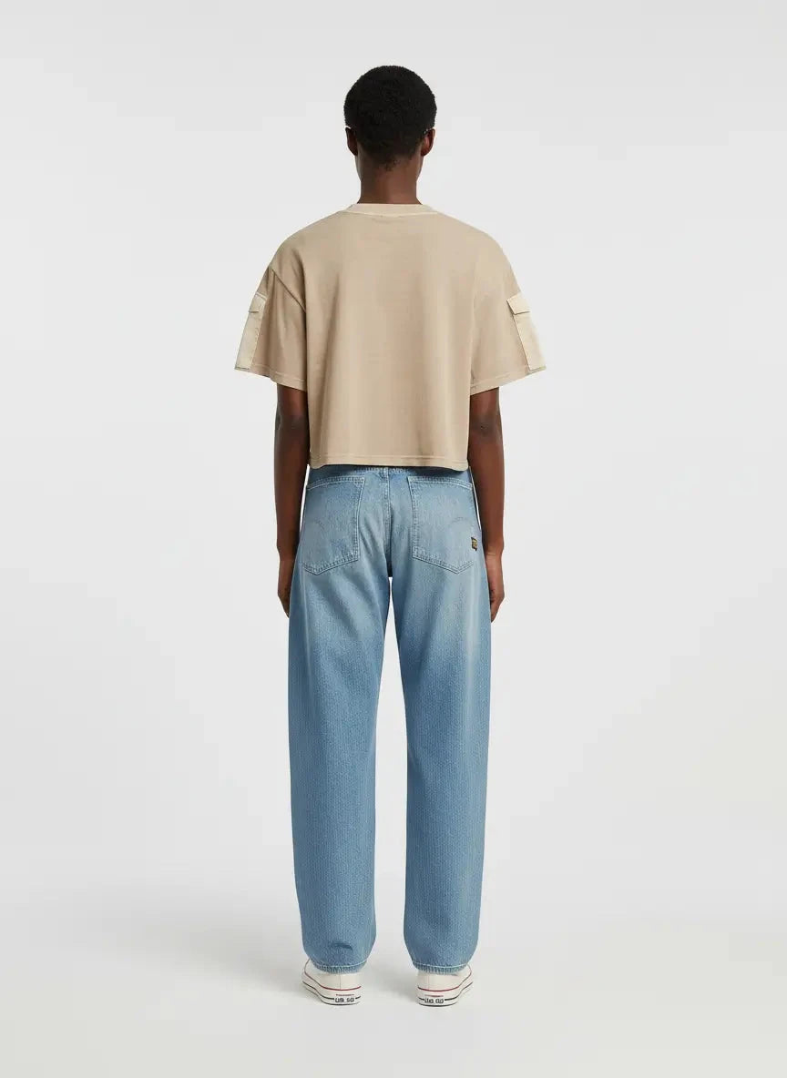 G-Star RAW Washed Mix Boxy Brick Cropped T-Shirt - Subwear