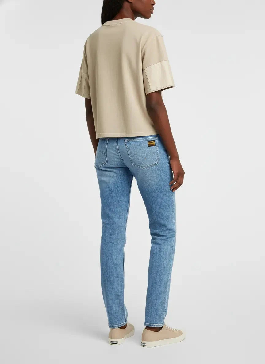 G-Star RAW Washed Mix Boxy Brick Cropped T-Shirt - Subwear