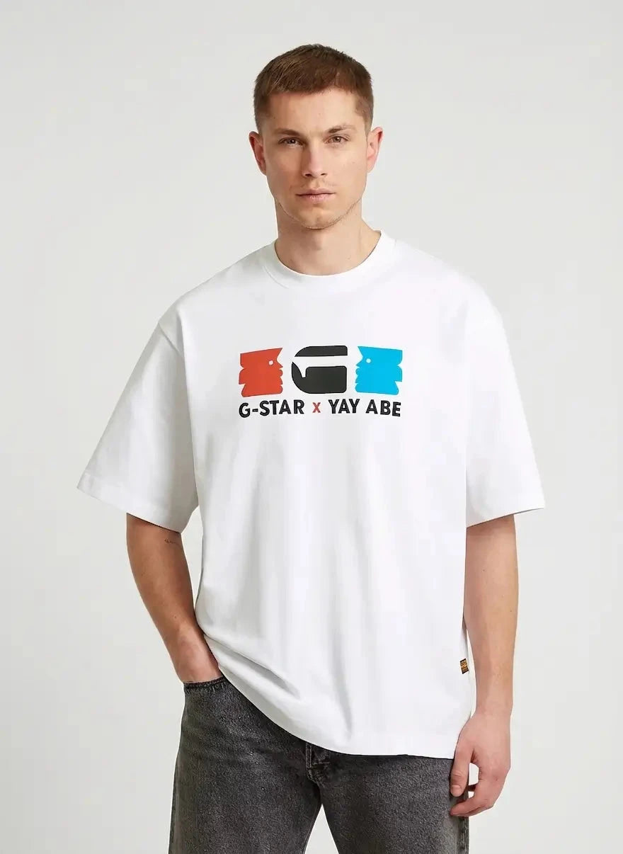 G-Star RAW X Yay Abe Boxy White T-Shirt - Subwear