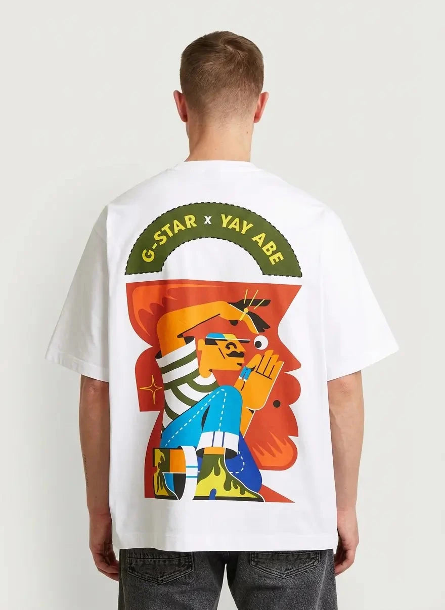 G-Star RAW X Yay Abe Boxy White T-Shirt - Subwear