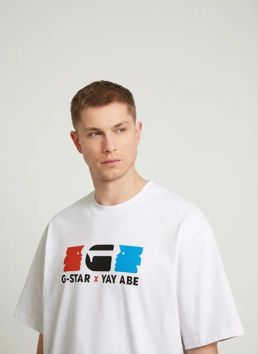 G-Star RAW X Yay Abe Boxy White T-Shirt - Subwear