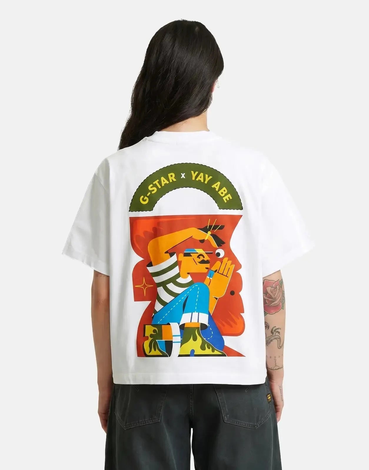G-Star RAW x Yay Abe Relaxed White T-Shirt - Subwear