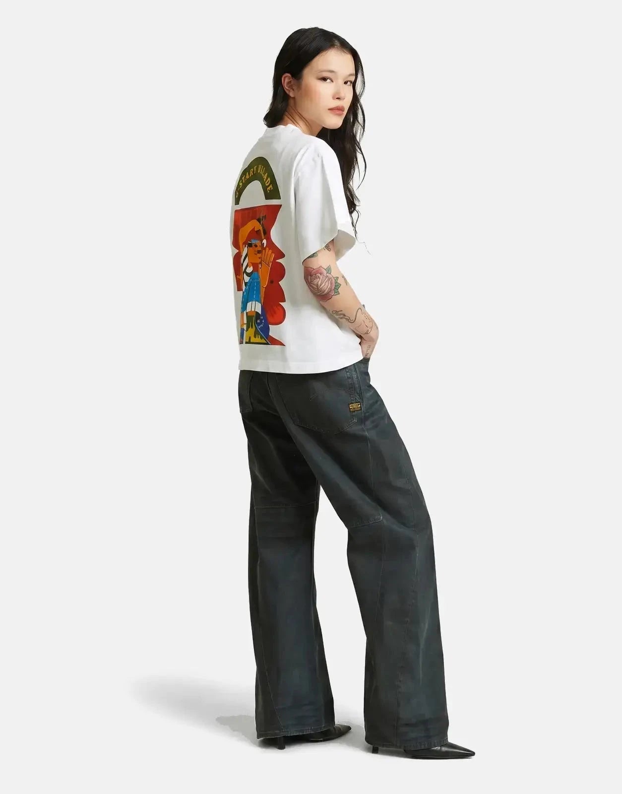 G-Star RAW x Yay Abe Relaxed White T-Shirt - Subwear