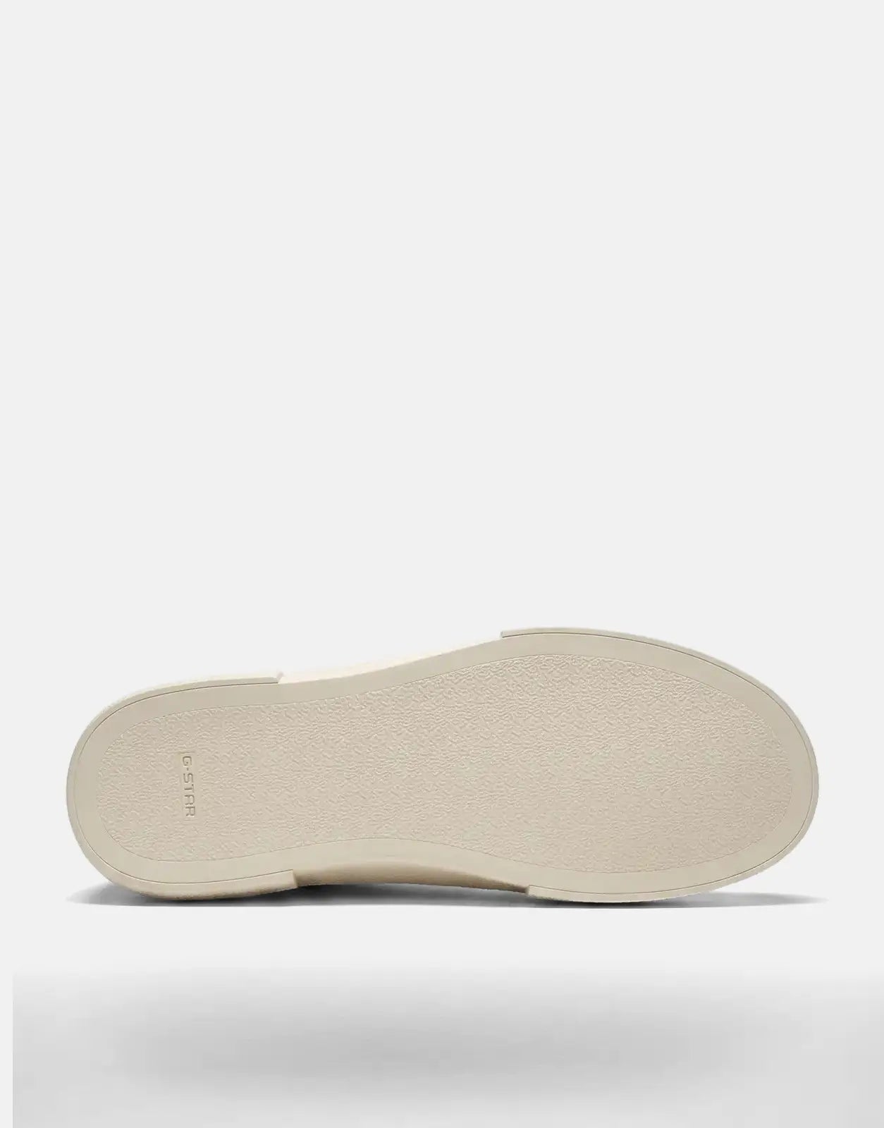G-Star RAW Vodan Low Lea White sneakers – close-up of the beige outsole and clean white upper.