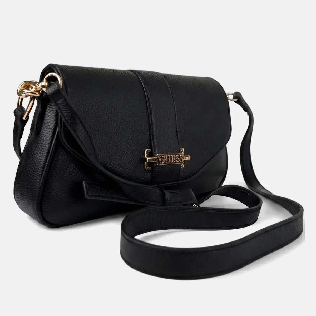 ERIKA Guess Erika Flap Black Crossbody Bag