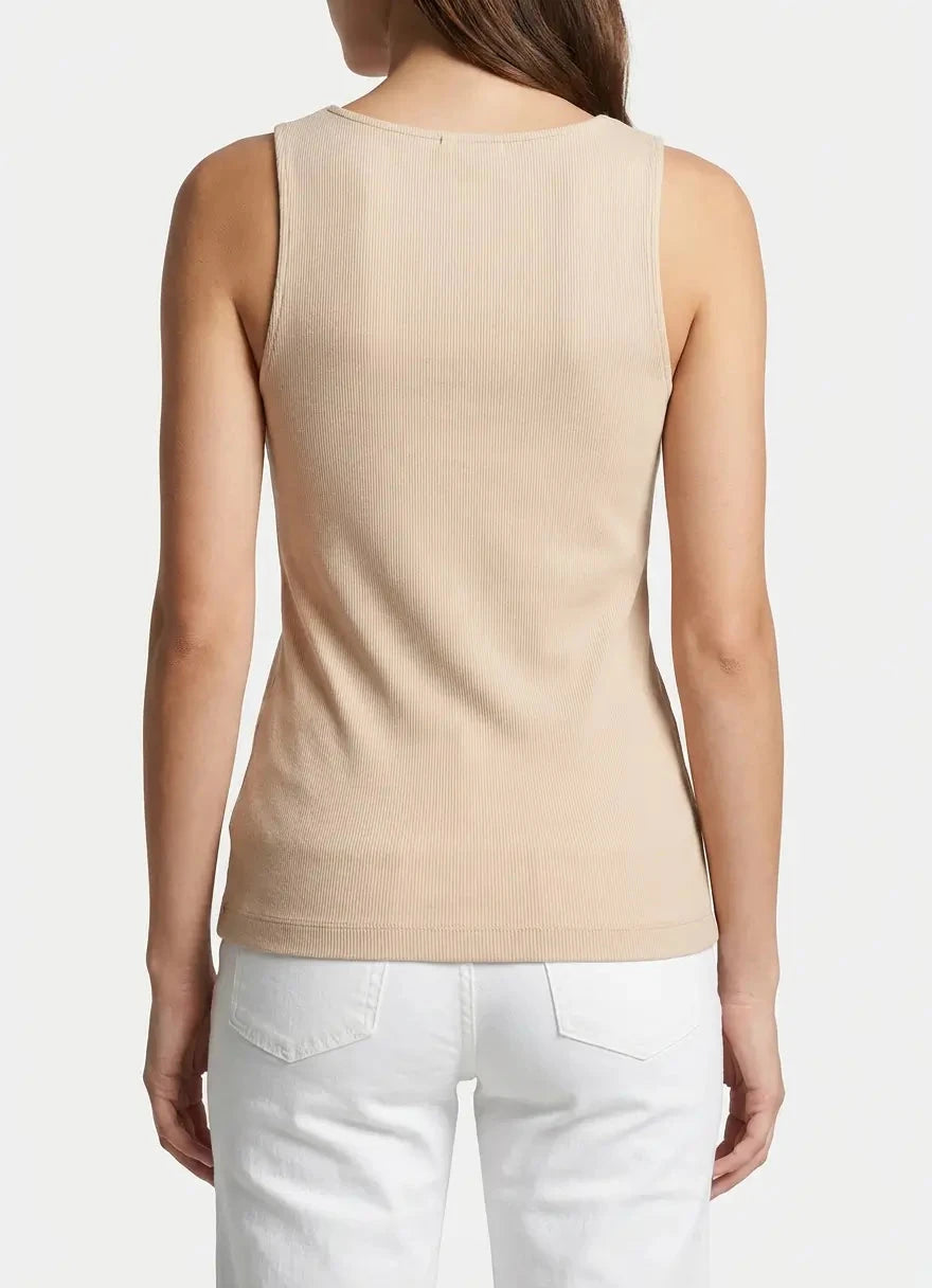 Guess Round Neck Guendalina Light Brown Top - Subwear