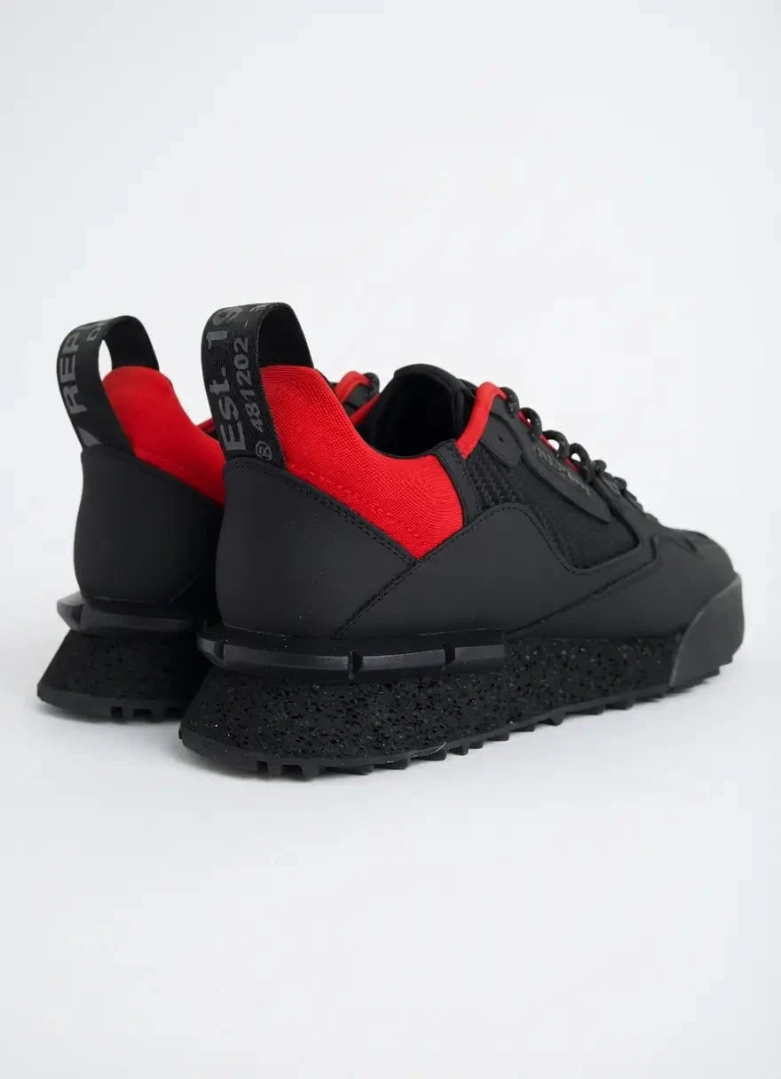 Replay Field Speed Carbon Black Red Sneakers - Subwear