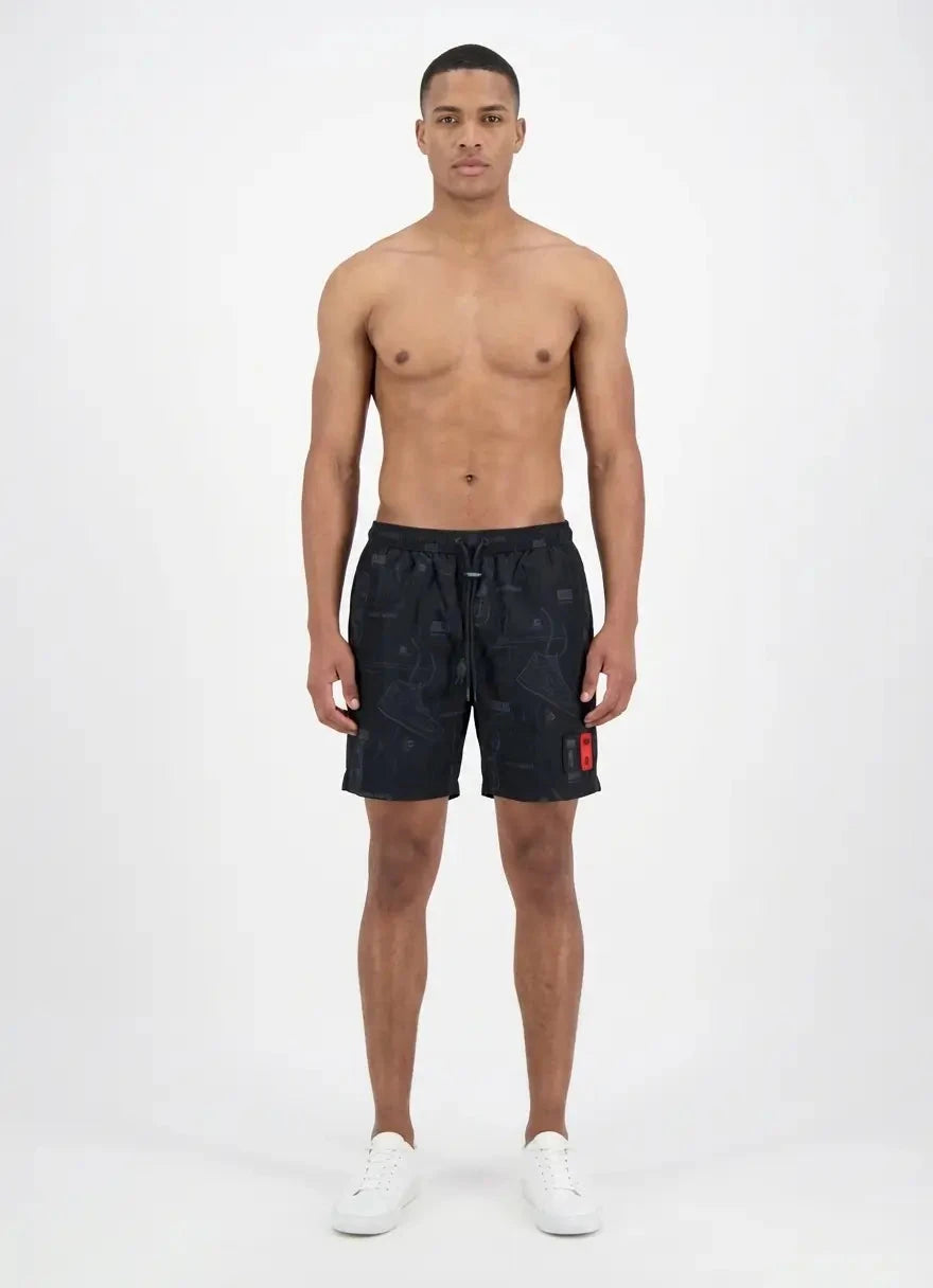 SPCC Recon Horizon Black Pool Shorts - Subwear