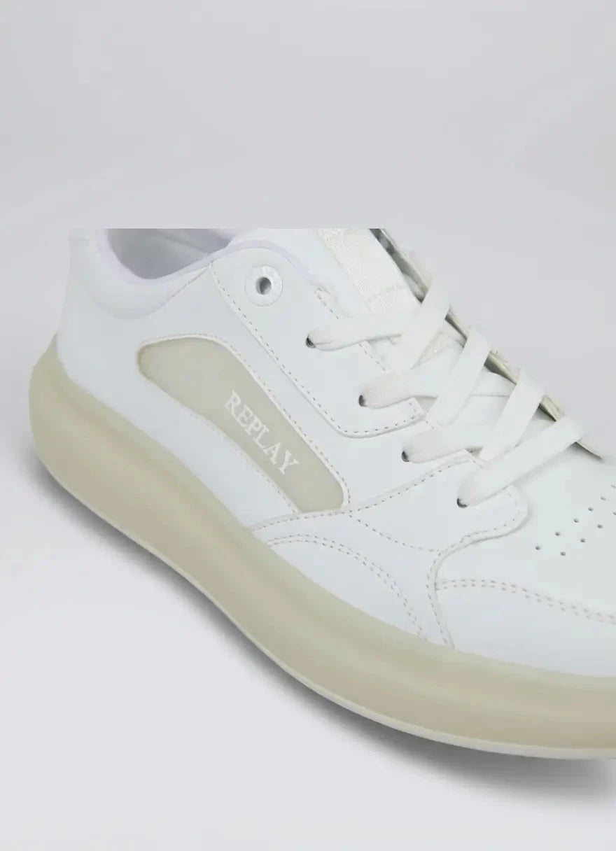 Replay Glax Clear White Sneakers - Subwear