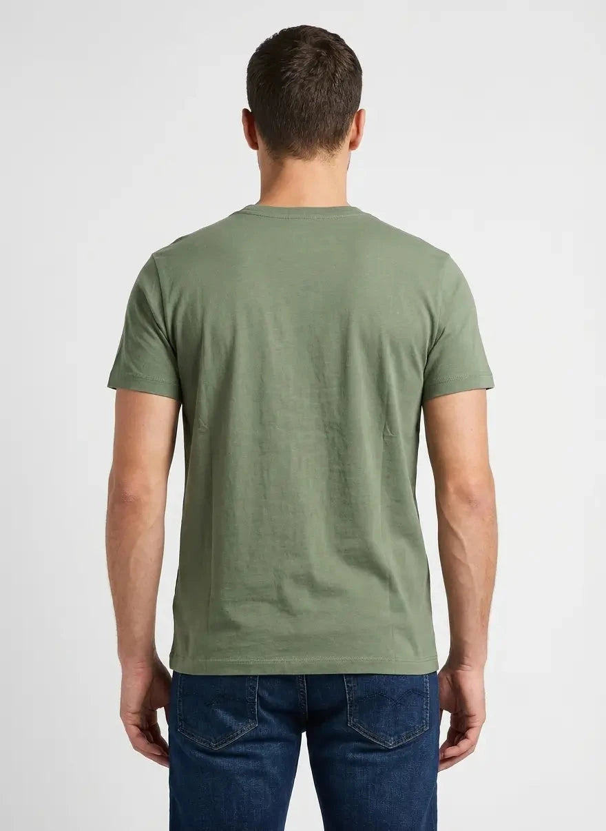 Replay Side Font Print Sage Green T-Shirt - Subwear