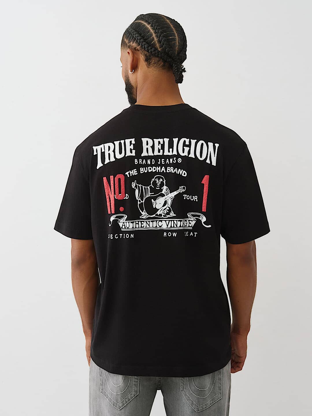 True Religion Number One SRS T-Shirt Black - Subwear