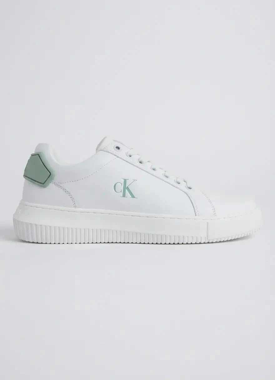 Calvin Klein Chunky Cup Sole Ru Leather White Sneaker - Subwear