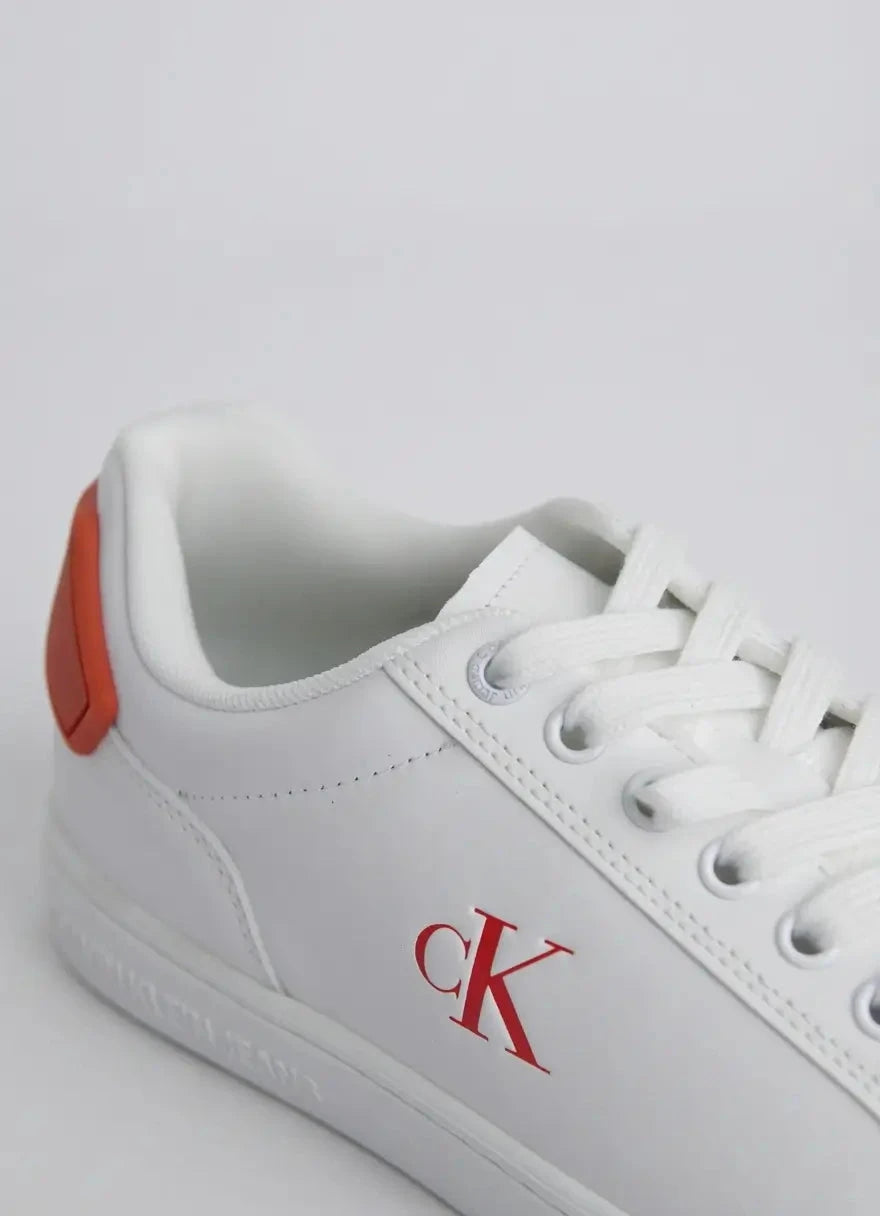 Calvin Klein Classic Cupsole RU Patch Leather White Sneaker - Subwear