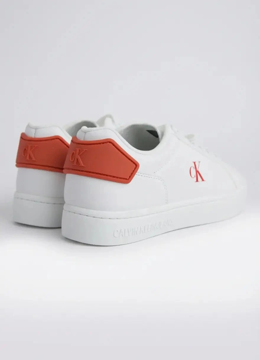 Calvin Klein Classic Cupsole RU Patch Leather White Sneaker - Subwear