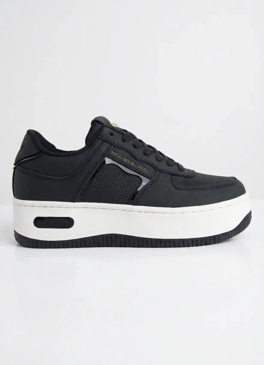 Replay Epic High Doubler Black Sneakers - Subwear