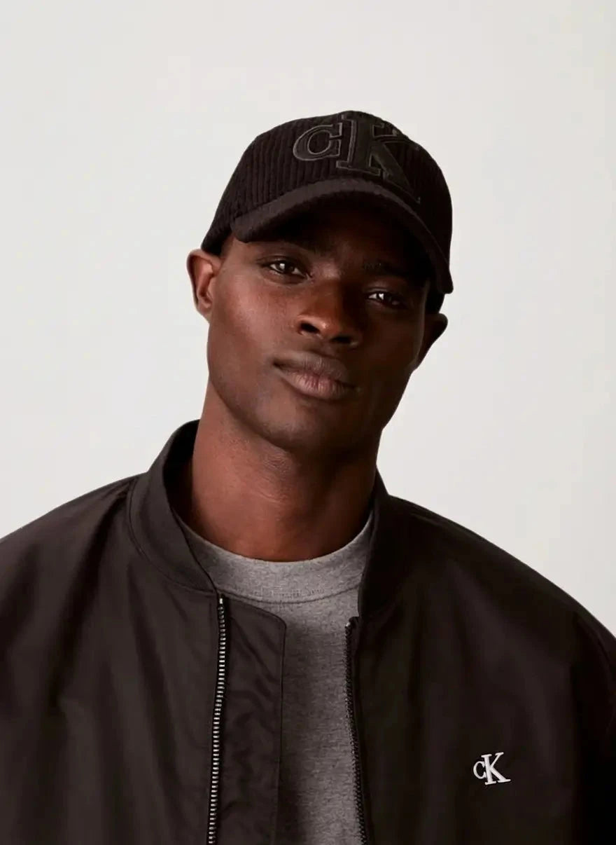 Calvin Klein Felt Monogram Black Patch Cap - Subwear