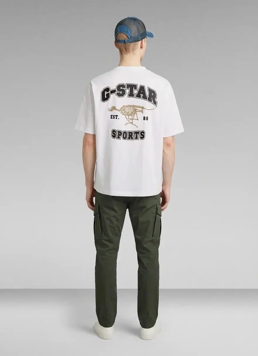 G-Star RAW Running Dog Back Graphic White Boxy T-Shirt - Subwear
