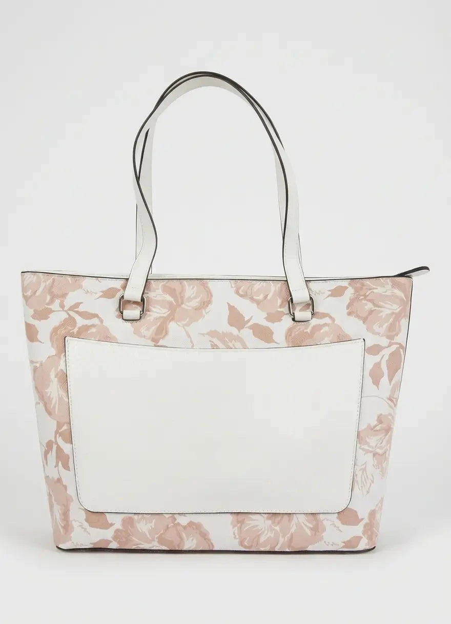 Guess Jillian White Tote Bag - Subwear