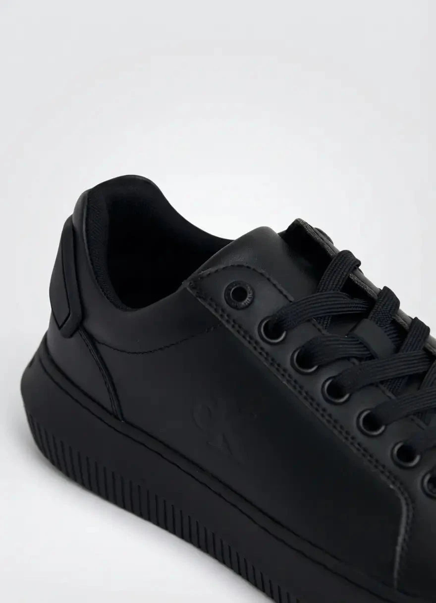 Calvin Klein Chunky Cupsole RU Patch Leather Black Sneaker - Subwear