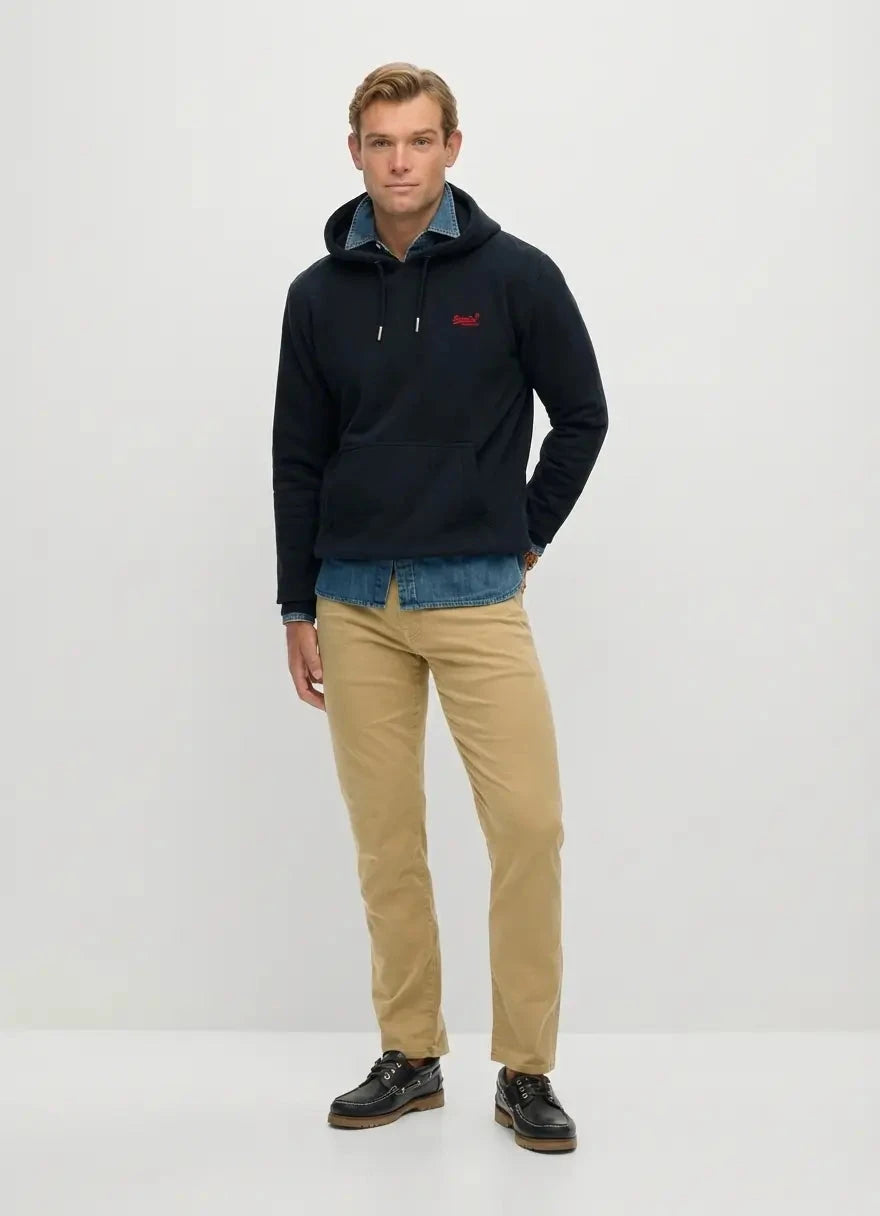 Superdry Essential Logo Eclipse Navy Hoodie - Subwear