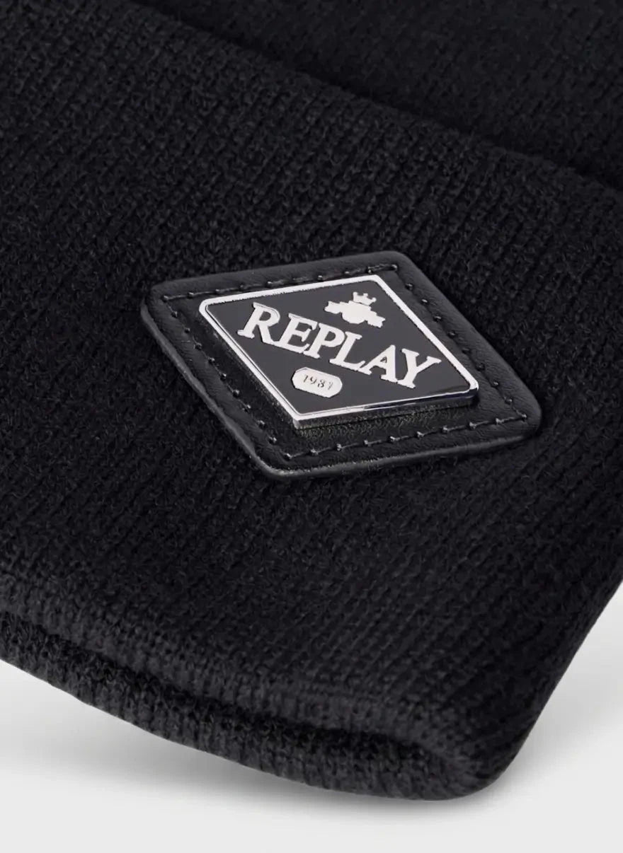 Replay Diamond Badge Black Cap - Subwear