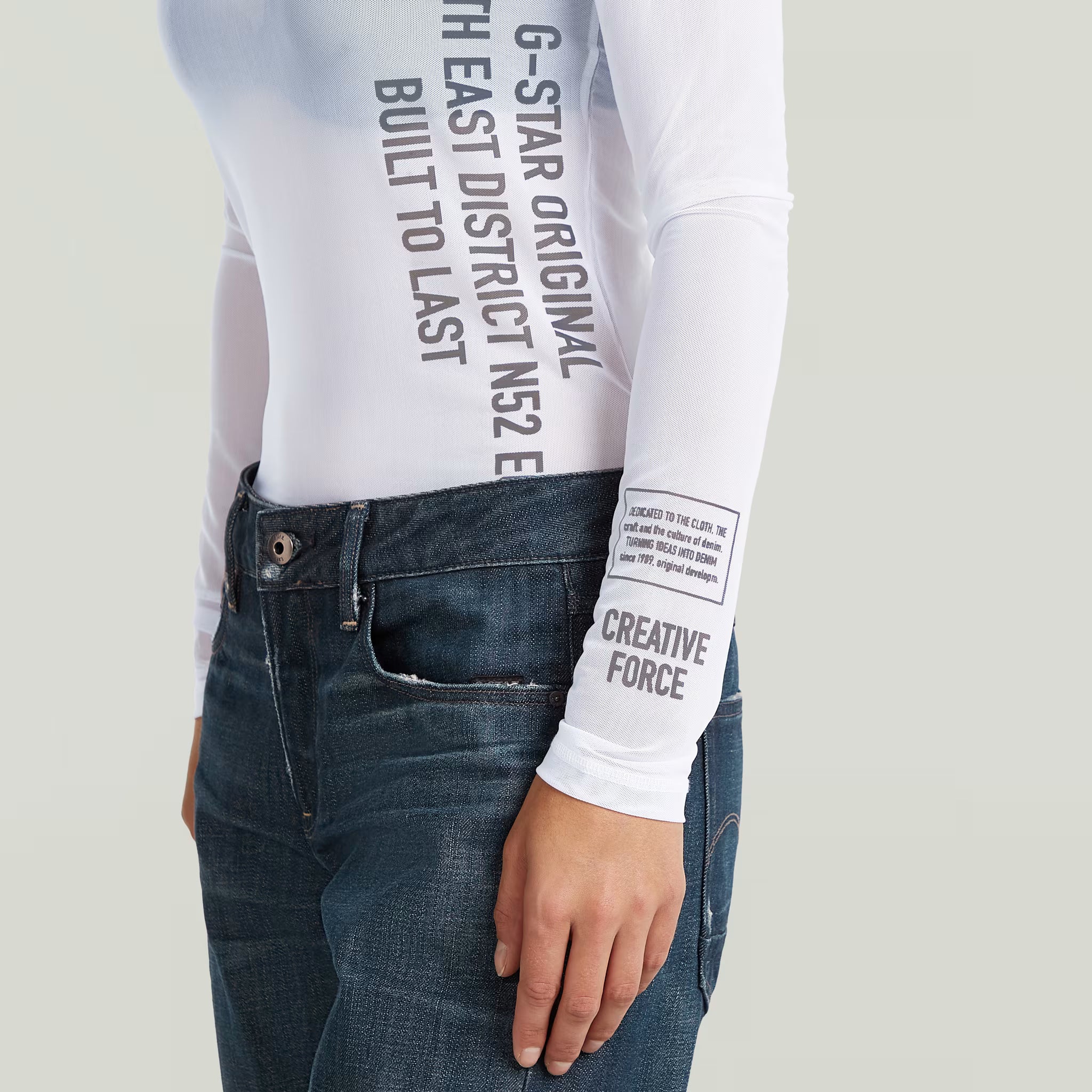 G-Star RAW Stencil Boat Slim White T-Shirt - Subwear