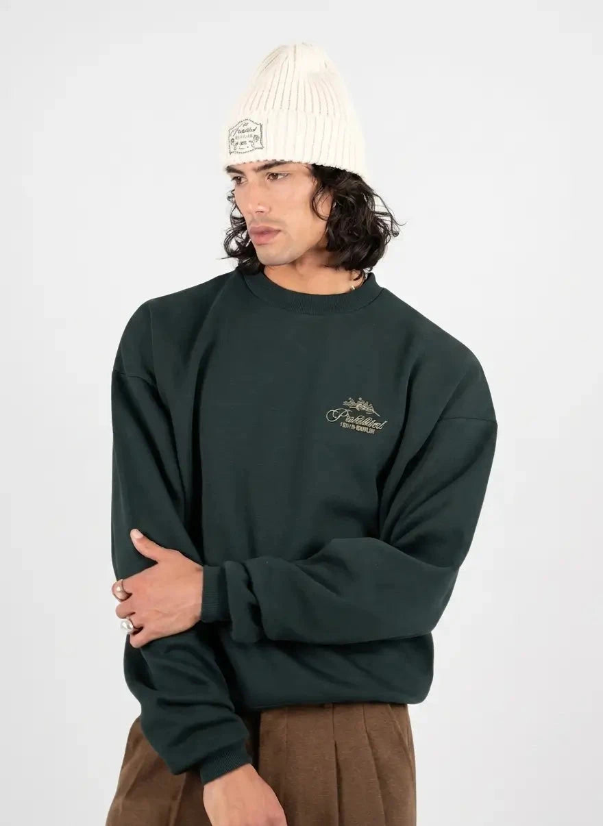 Prohibited Leaf Green Crew Neck Sweatshirt - Subwear