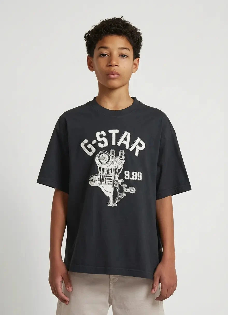 G-Star RAW Boys Oversized Dk Black T-Shirt - Subwear