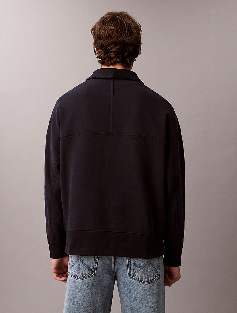 Calvin Klein Premium Fleece Qtr Zip Nvy - Subwear