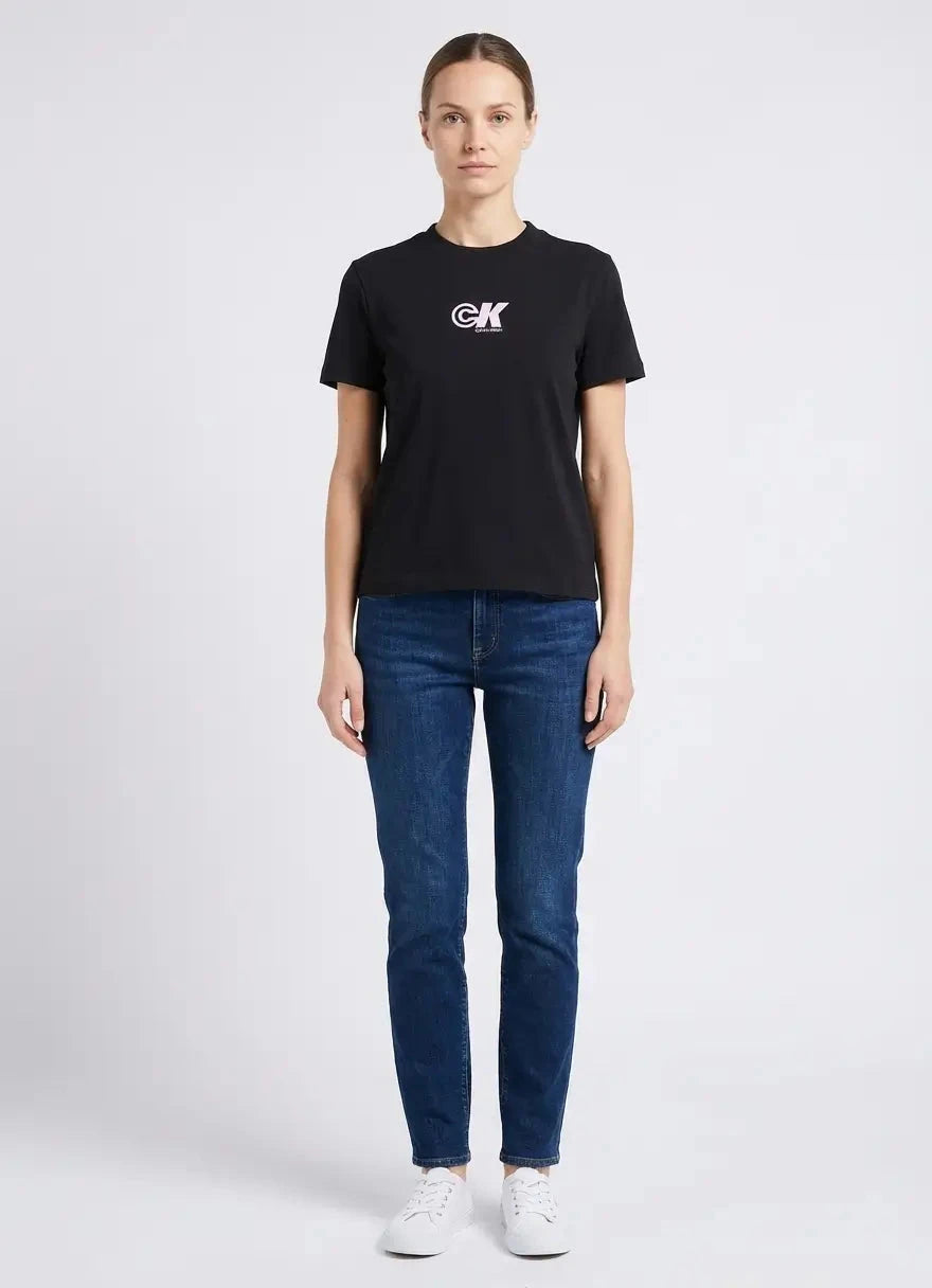 Calvin Klein Archive Classic Logo Black T Shirt - Subwear
