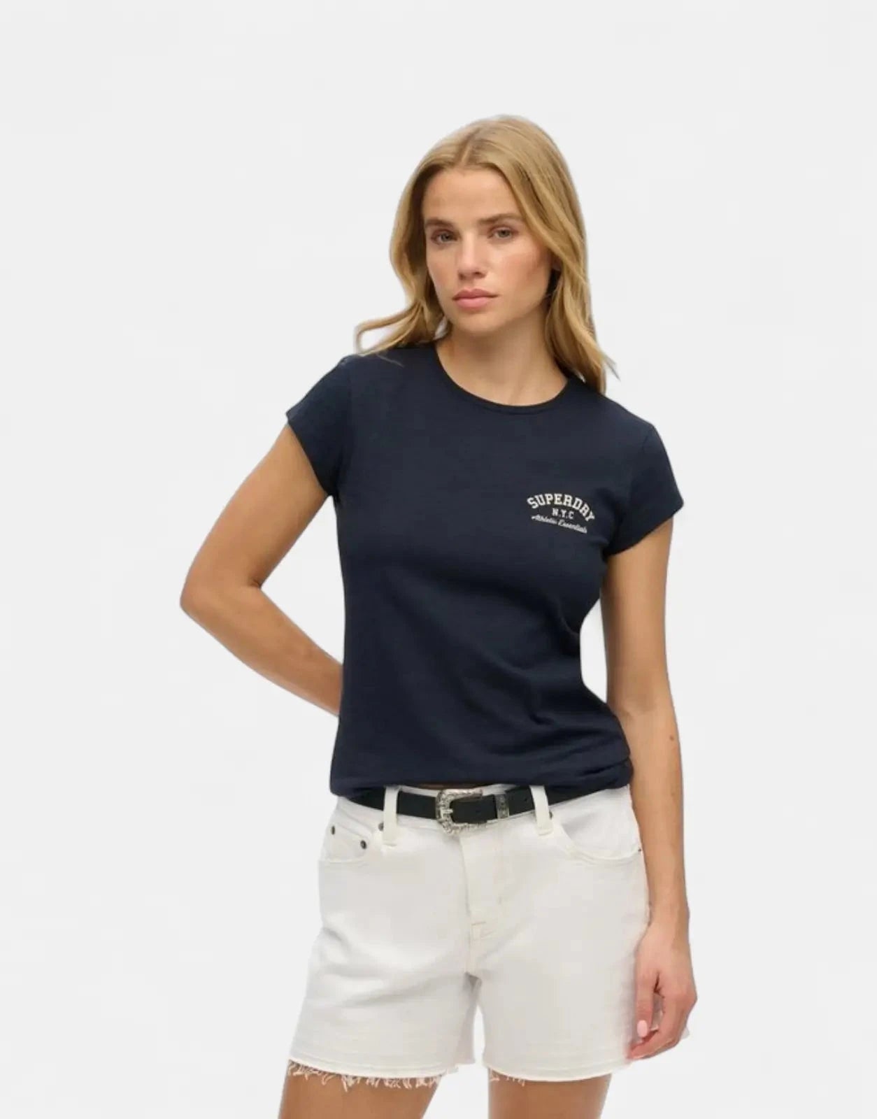 Superdry Athletic Essential Knit Navy T-Shirt - Subwear