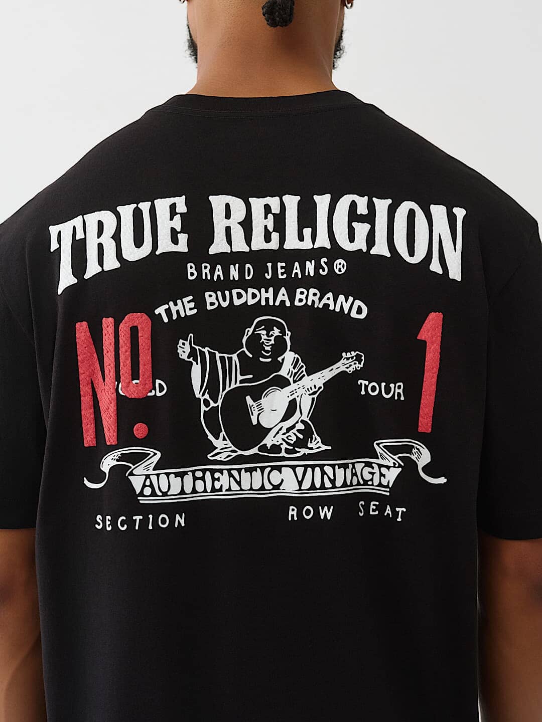 True Religion Number One SRS T-Shirt Black - Subwear