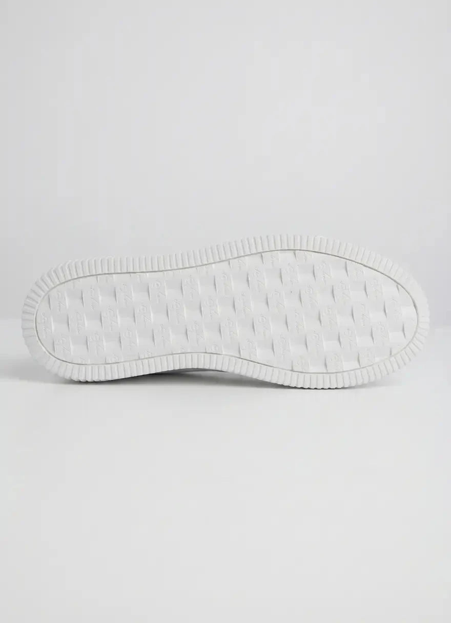 Calvin Klein Chunky Cupsole RU Patch White Leather Sneaker - Subwear