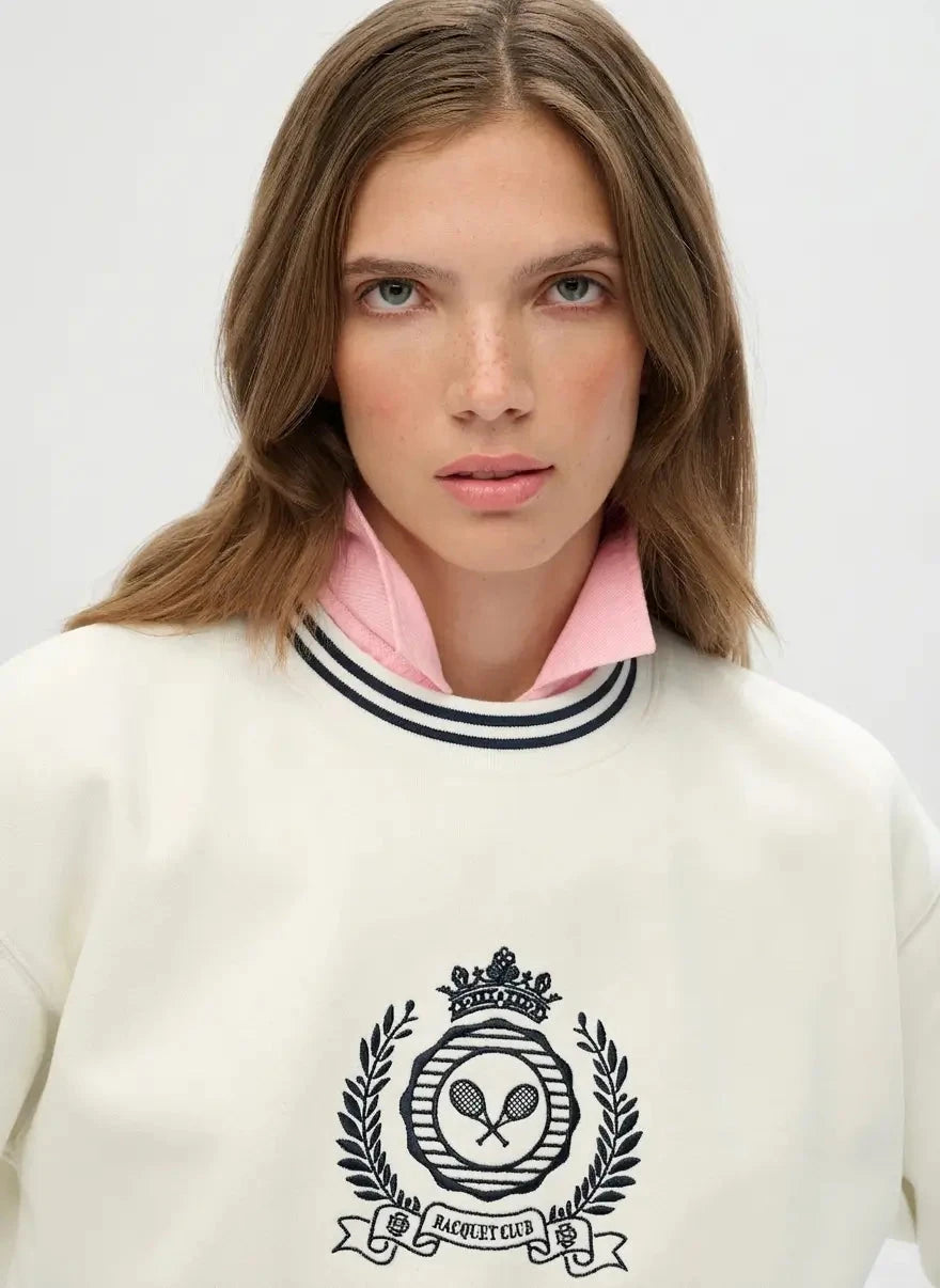 Superdry Country Club Sweatshirt Off White - Subwear
