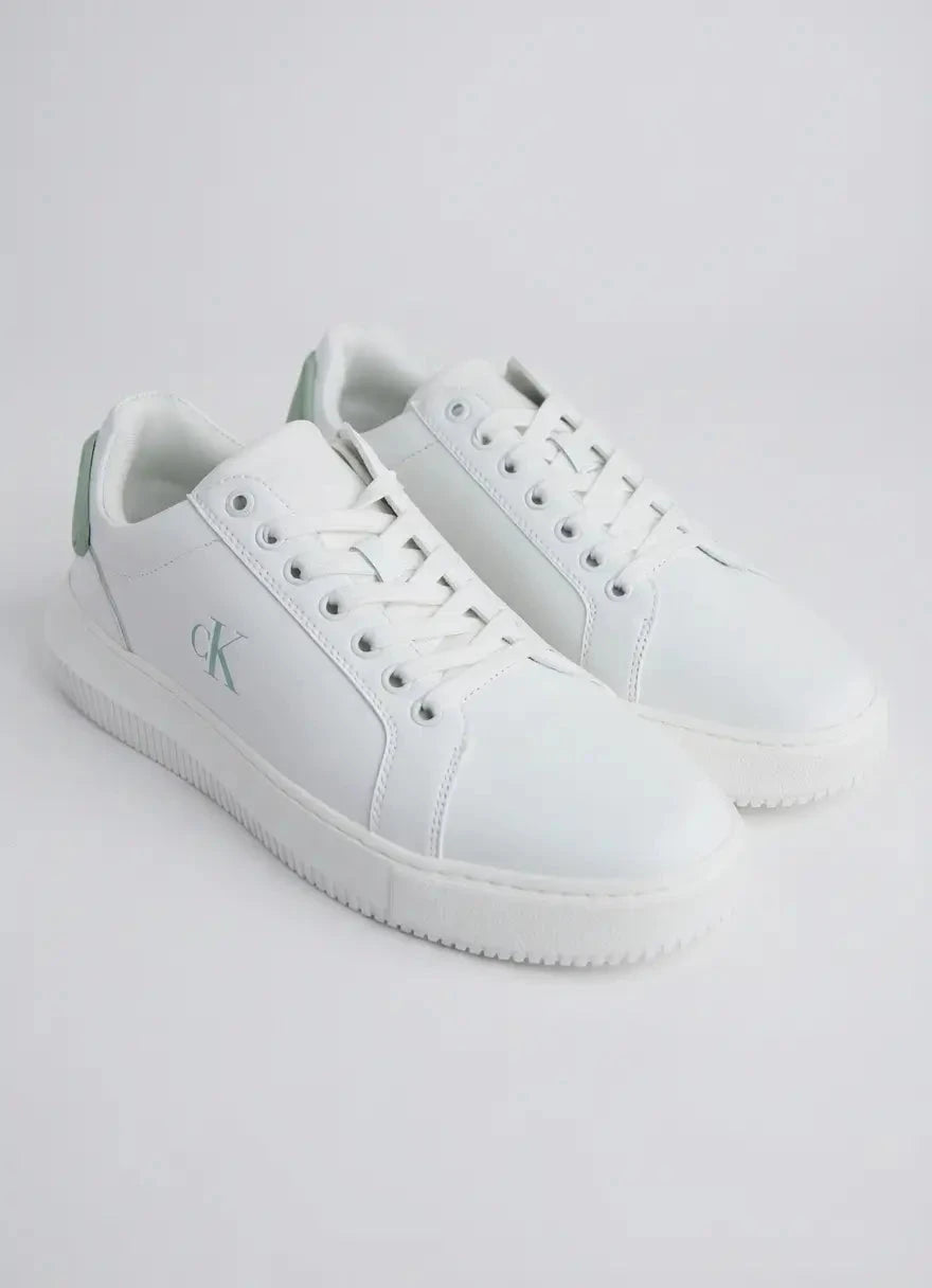 Calvin Klein Chunky Cup Sole Ru Leather White Sneaker - Subwear