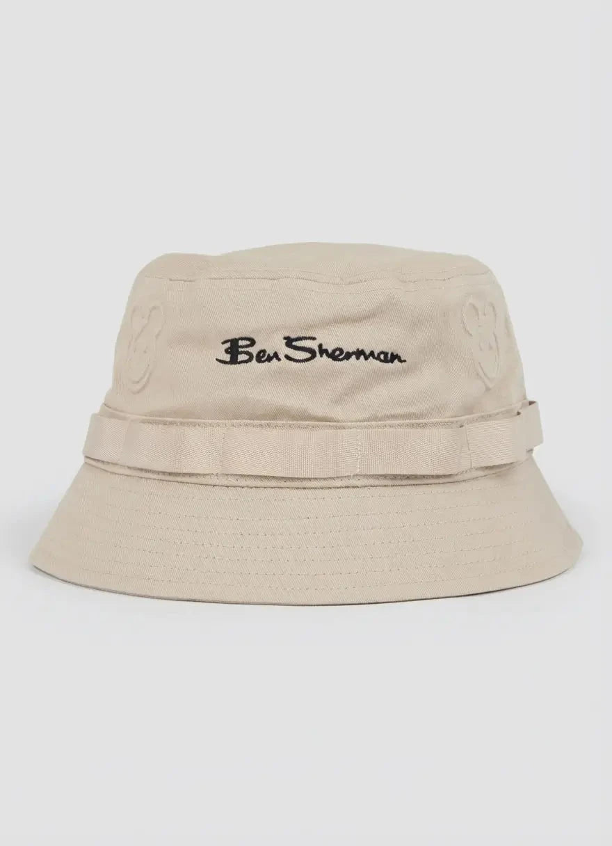 Ben Sherman Bear Emb Bucket Hat Cornstalk - Subwear